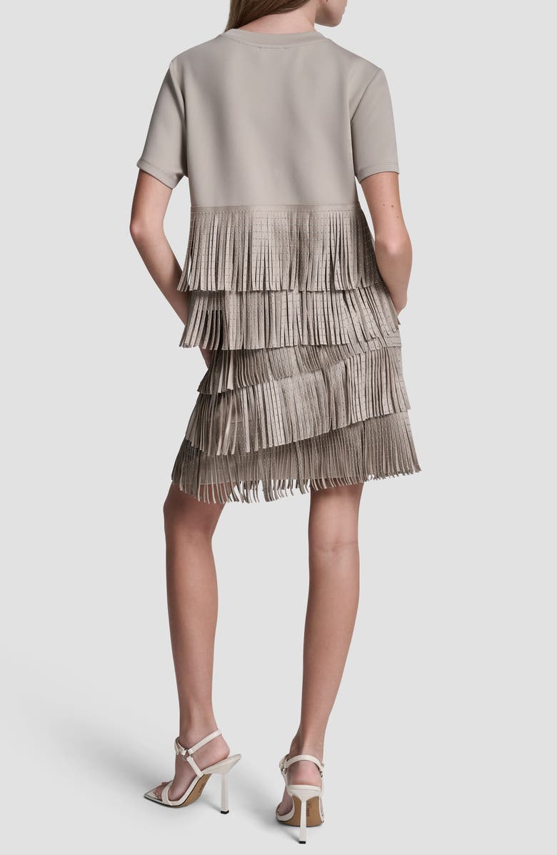 DKNY Stud Fringe Top, Alternate, color, Pebble
