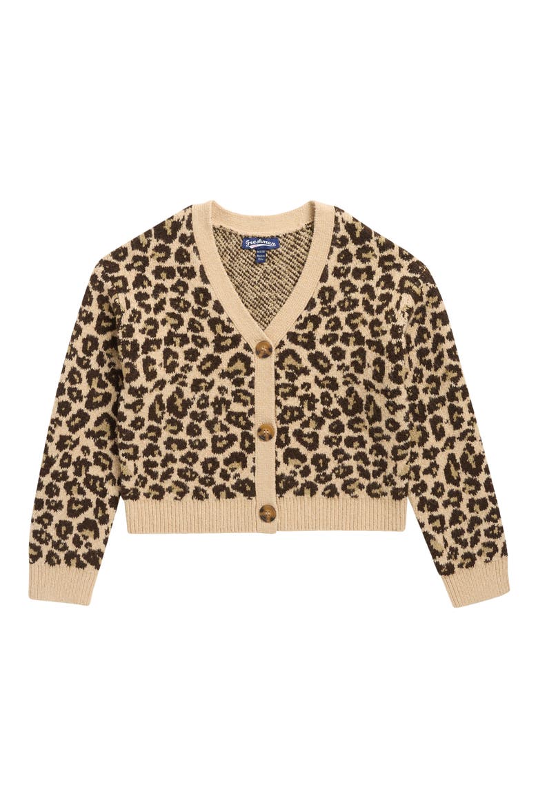 Kids' Leopard Knit Cardigan, Main, color, ANIMAL