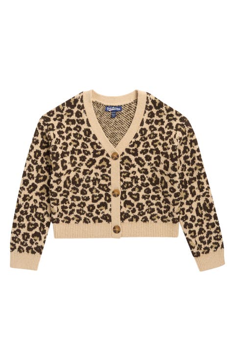 Kids' Leopard Knit Cardigan