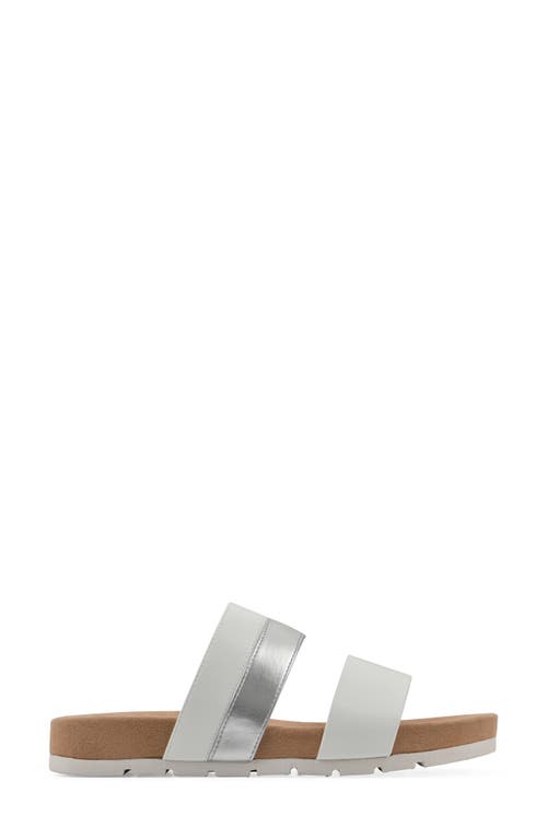 Cliffs By White Mountain Tammy Slide Sandal In White Smooth