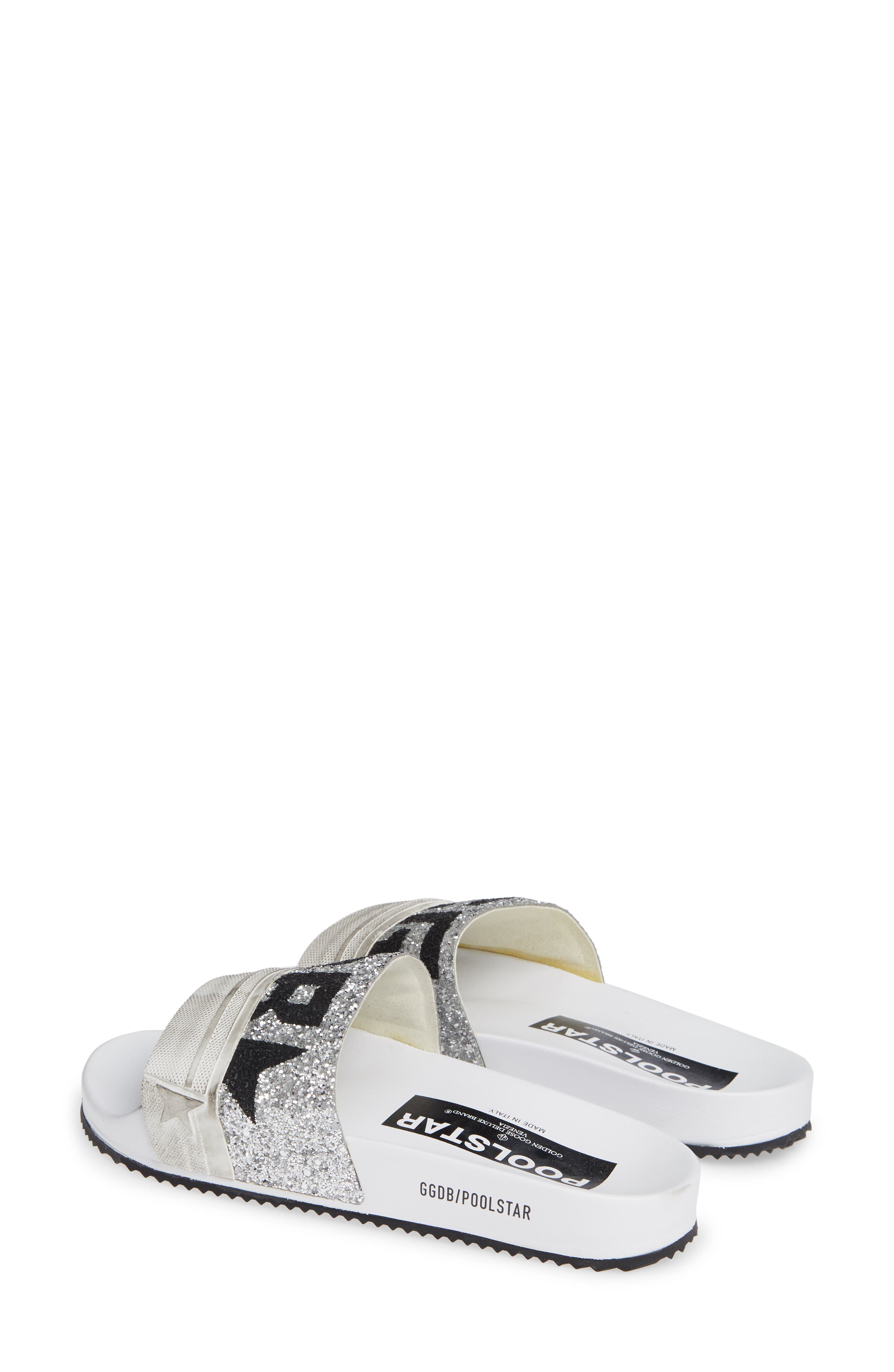 Golden Goose Glitter Poolstar Sport Slide, Alternate, color, 