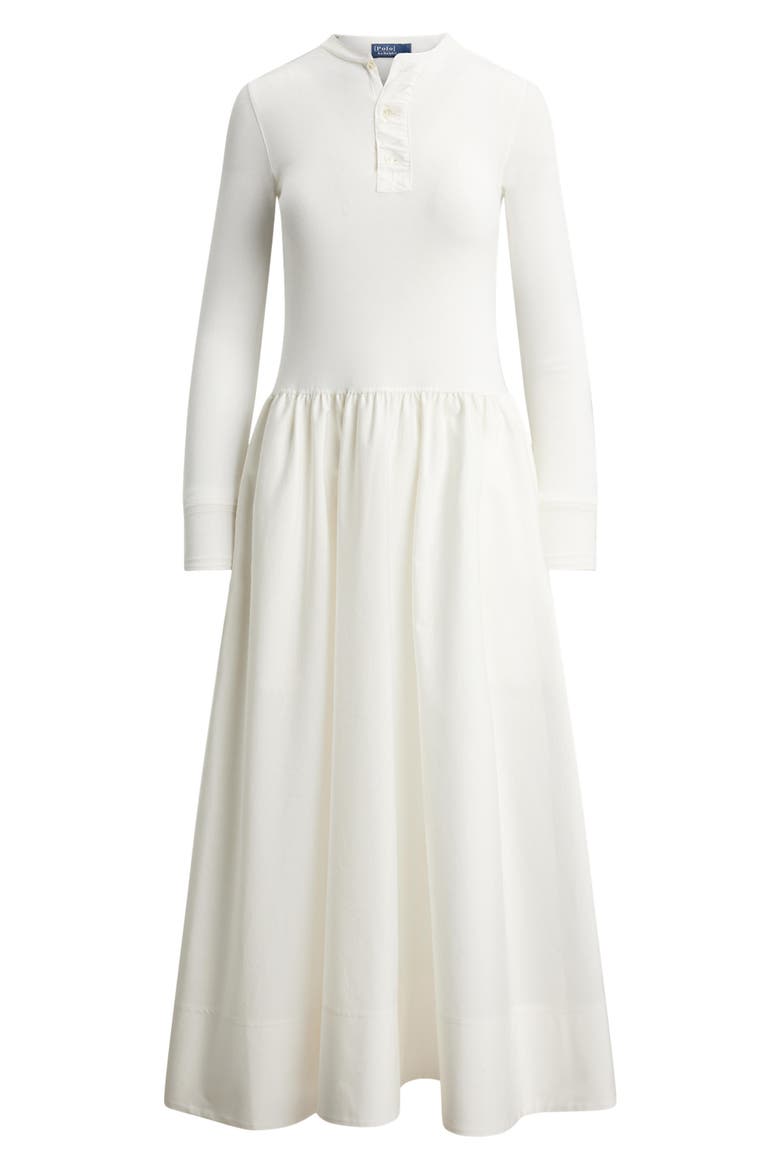 cotton henley maxi dress Bazeneo Cotton Dresses for Women Summer Beach Shirt Dresses Plain Button Henley Neck Maxi Dress Elegant Ruffle Half Sleeve Casual Tunic Tshirt Dress