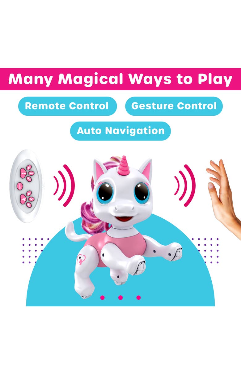Power Your Fun Robo Pets Unicorn Toys 2pk, Alternate, color, White, Pink