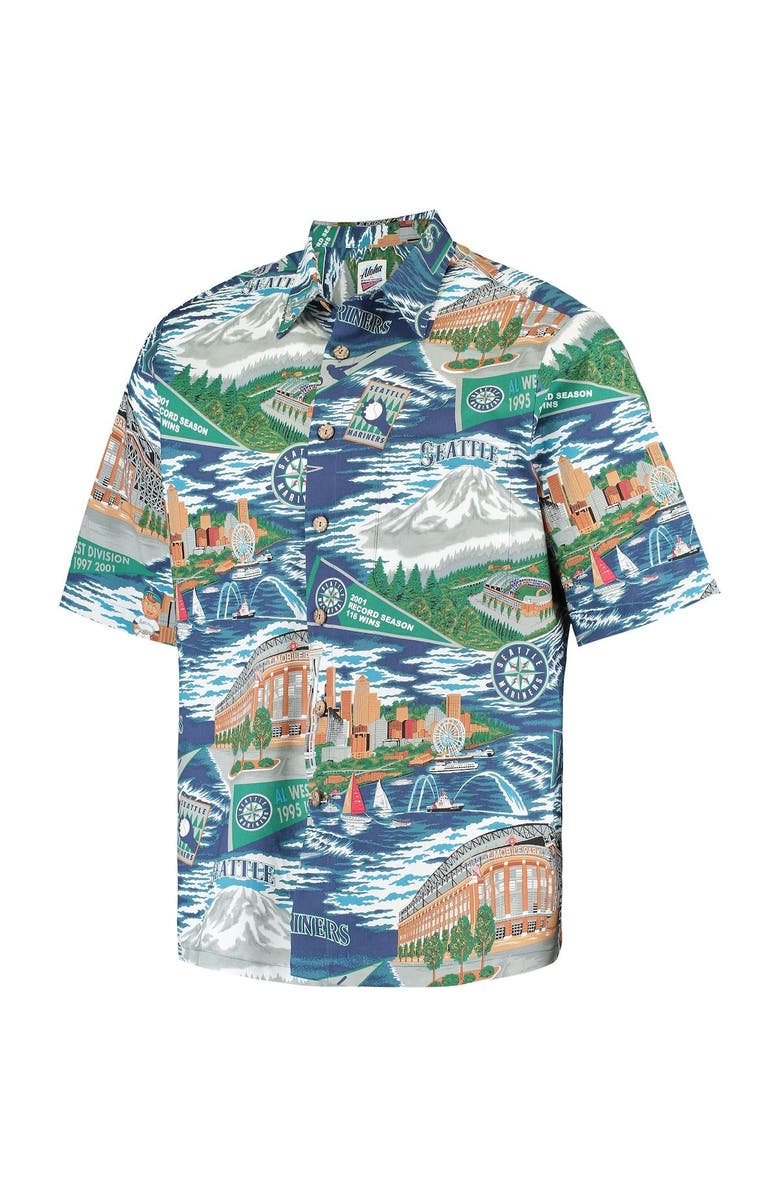 Reyn Spooner Men's Reyn Spooner Navy Seattle Mariners Scenic Button-Up Shirt, Alternate, color, Navy