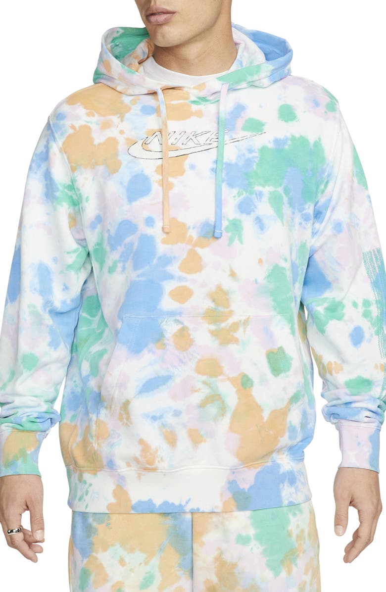 Nike Sportswear Club Fleece Tie Dye Hoodie, Main, color, 
