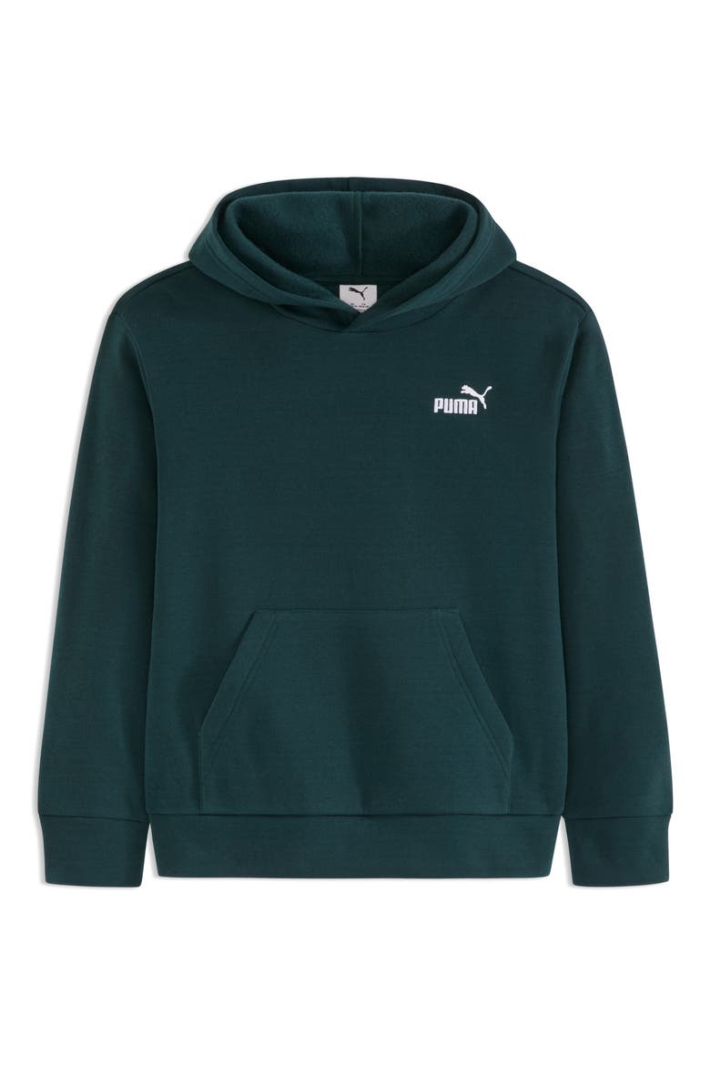 Kids' Essential Basics Fleece Pullover Hoodie, Main, color, MIDNIGHT GREEN