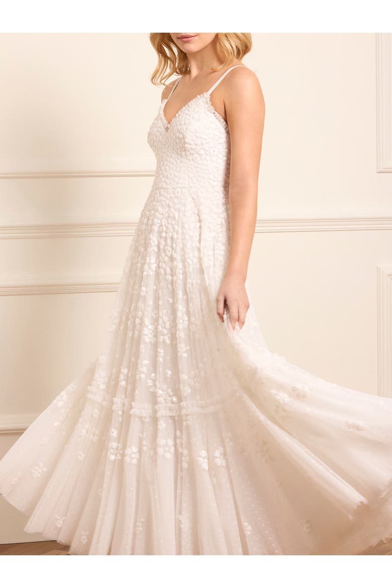 Maeva Cami Ankle Gown, Alternate, color, Swan White