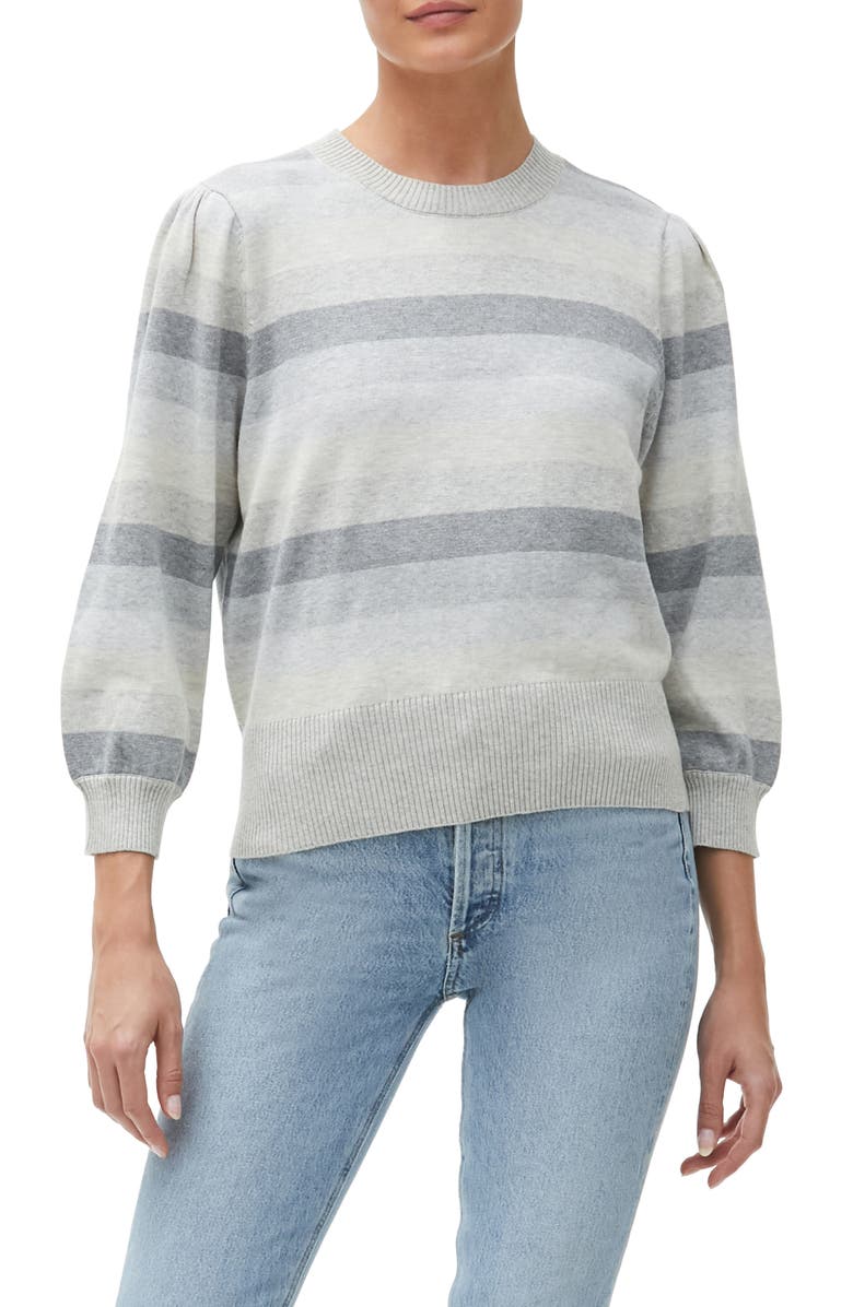 Michael Stars Dolly Stripe Puff Sleeve Sweater, Main, color,