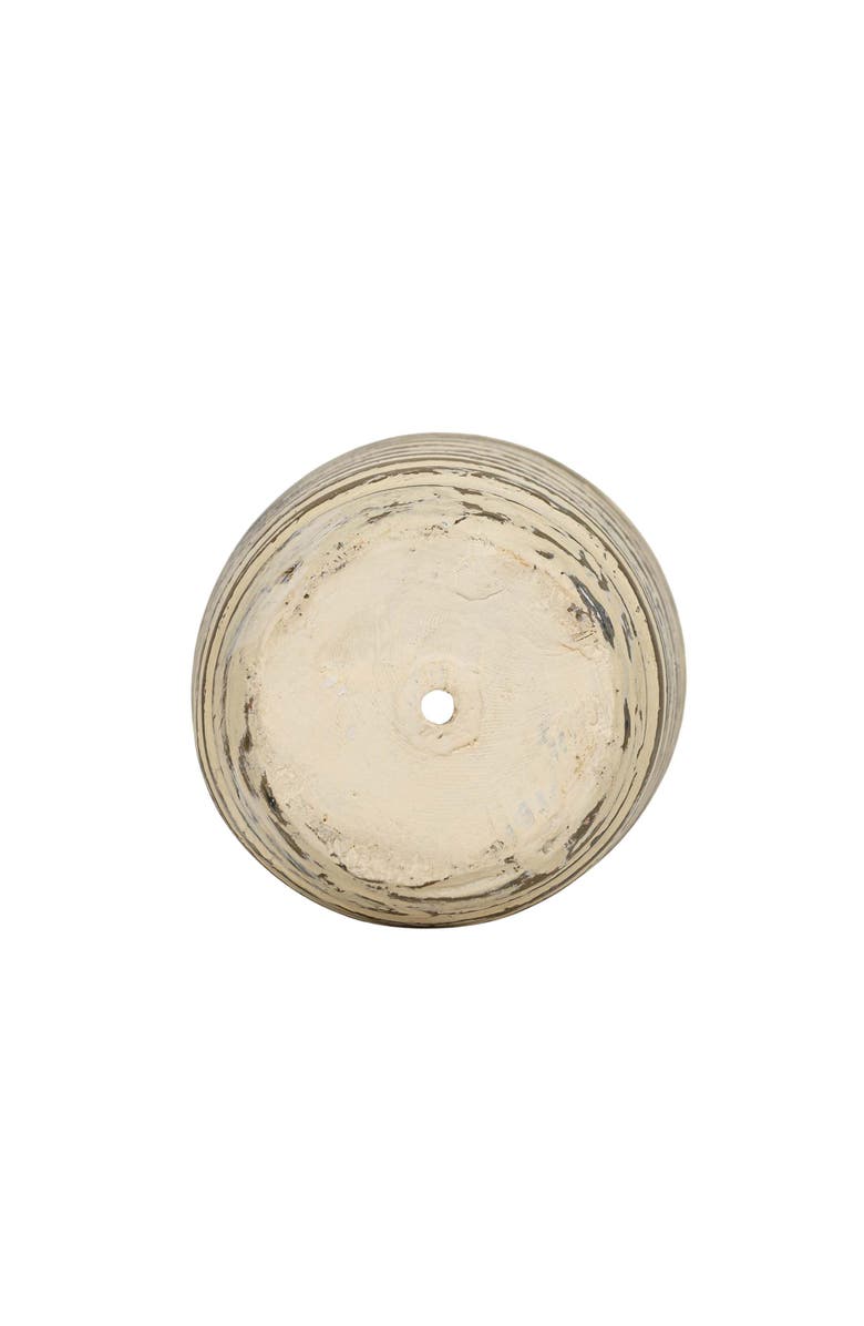 Foreside Home and Garden Distressed Ribbed Planter Cream Terracotta, Alternate, color, Brown