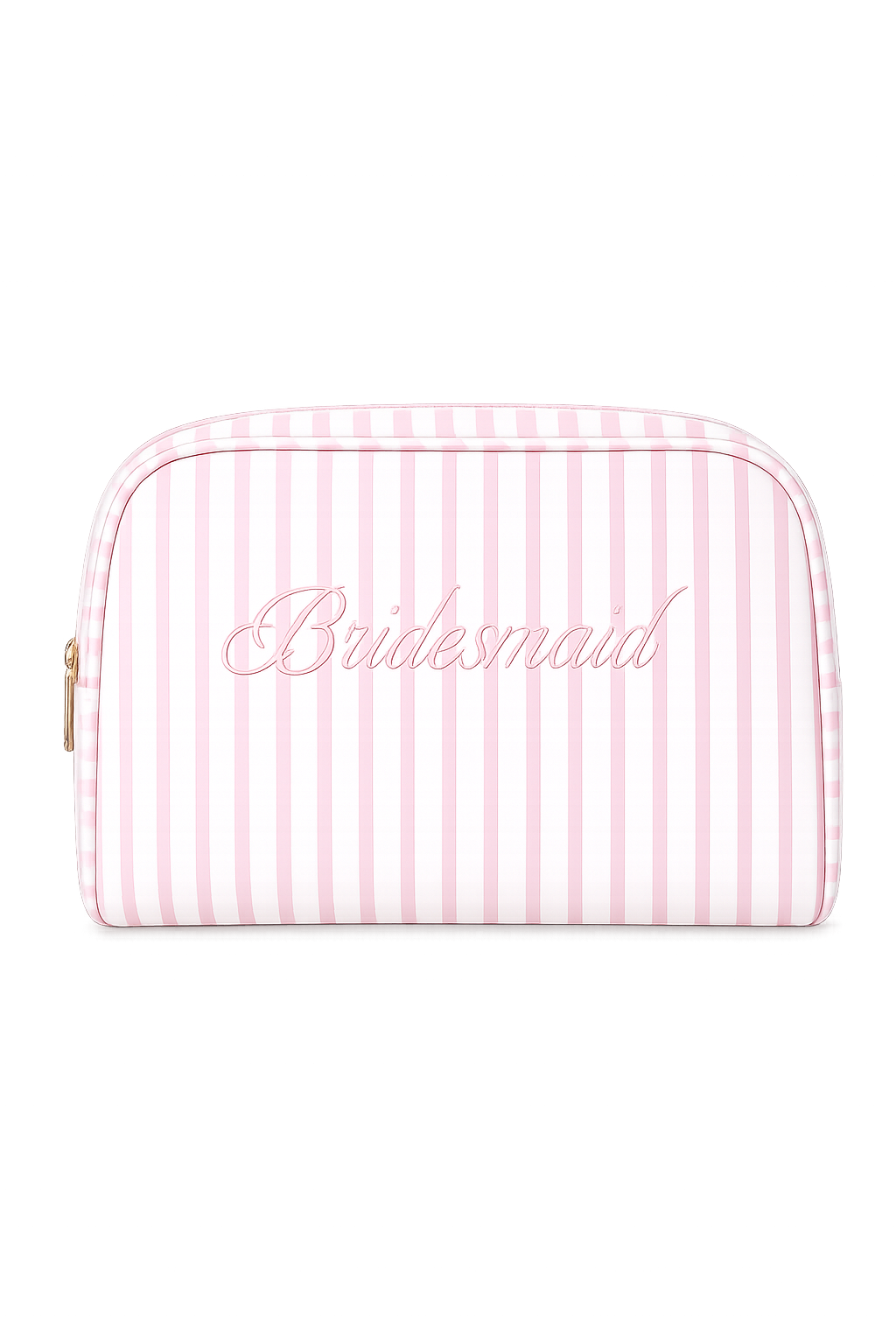 Bridesmaid Striped Cosmetic Bag, Main, color, Pink