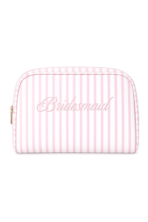 Bridesmaid Striped Cosmetic Bag