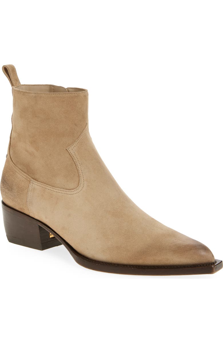 Golden Goose Debbie Pointed Toe Western Boot, Main, color, Sand