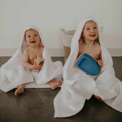 Parker Baby Co. Hooded Bath Towel In White