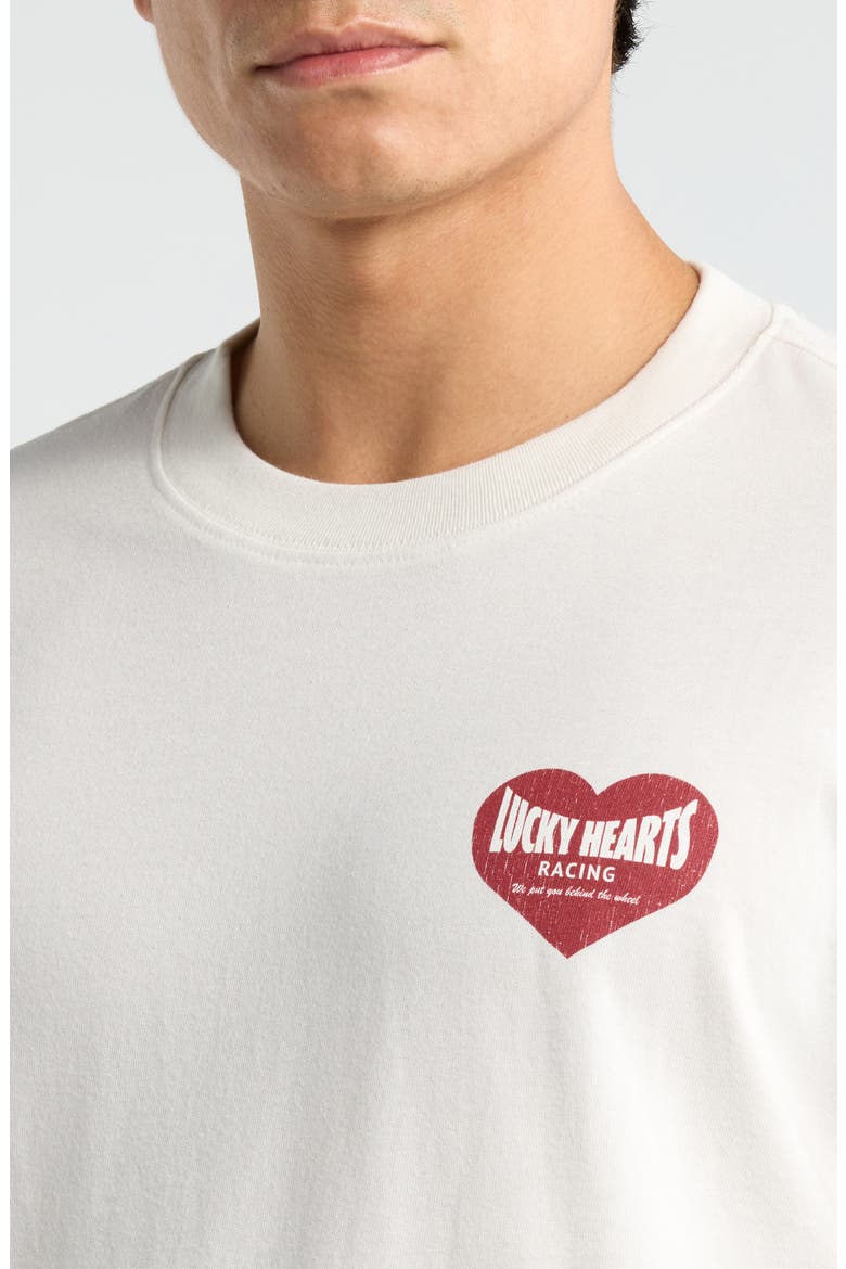 Lucky Hearts Cotton Graphic T-Shirt, Alternate, color, WHITE