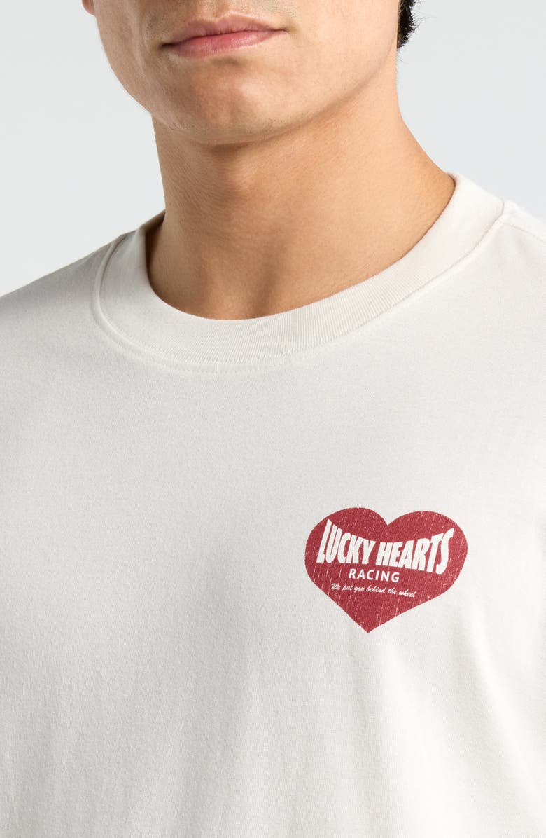 PacSun Lucky Hearts Cotton Graphic T-Shirt, Alternate, color, White