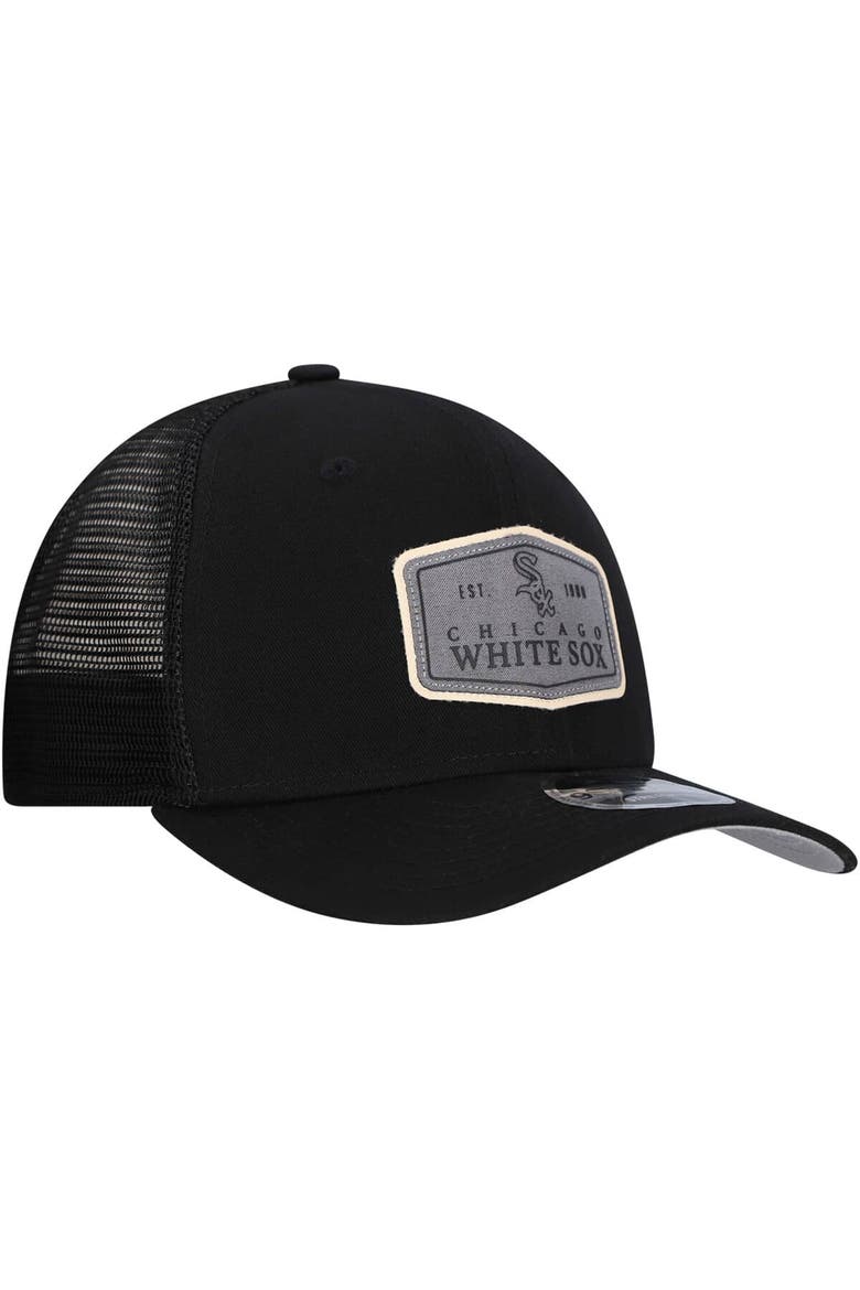 Men's New Era Black Chicago White Sox Labeled 9SEVENTY Stretch-Snap Adjustable Hat, Alternate, color, Black