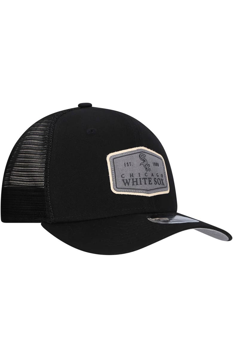 New Era Men's New Era Black Chicago White Sox Labeled 9SEVENTY Stretch-Snap Adjustable Hat, Alternate, color, Black