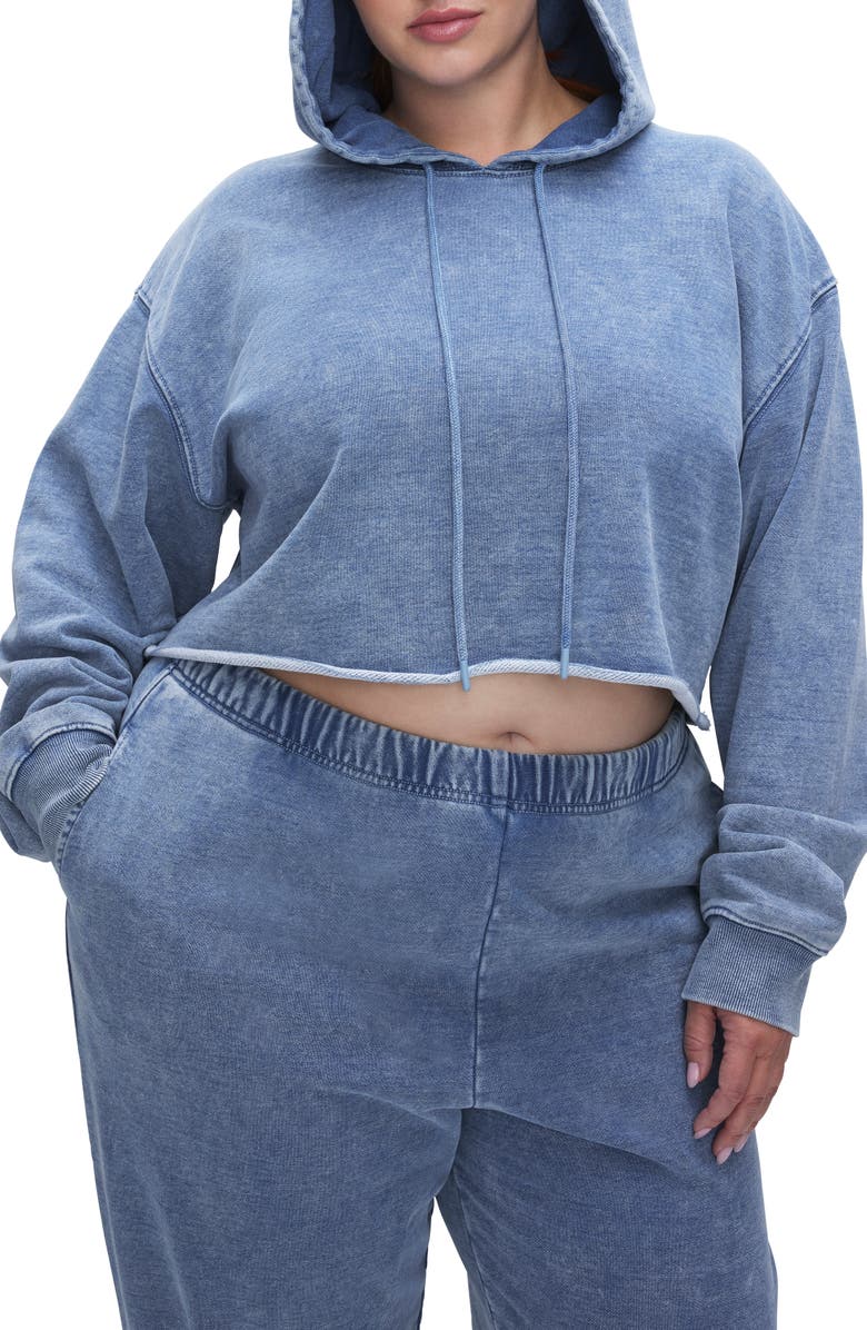 Good American Jeanius Oversize Terry Hoodie, Alternate, color, 