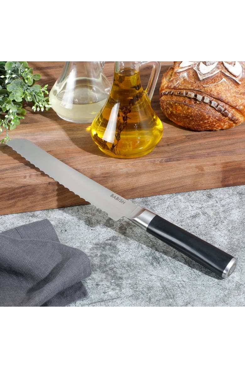 High Carbon 1.4116 German Steel 8 Inch Bread Knife, Alternate, color, Silver