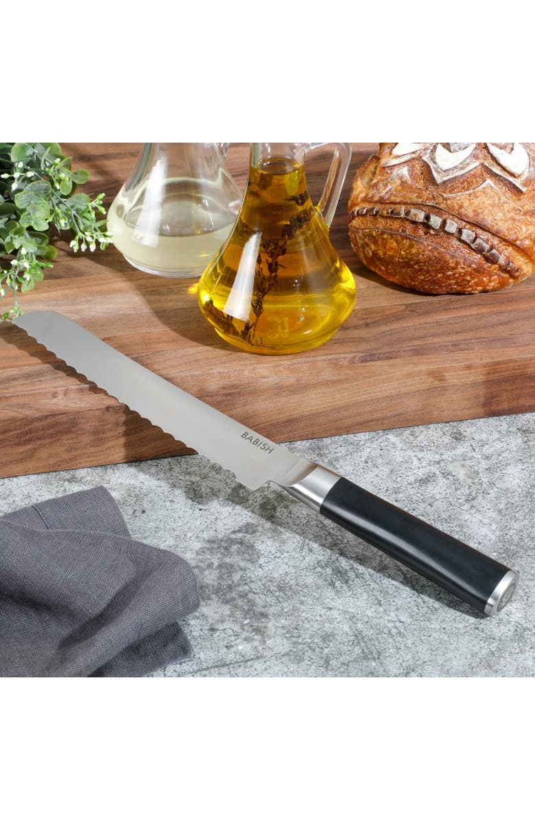 Babish High Carbon 1.4116 German Steel 8 Inch Bread Knife, Alternate, color, Silver