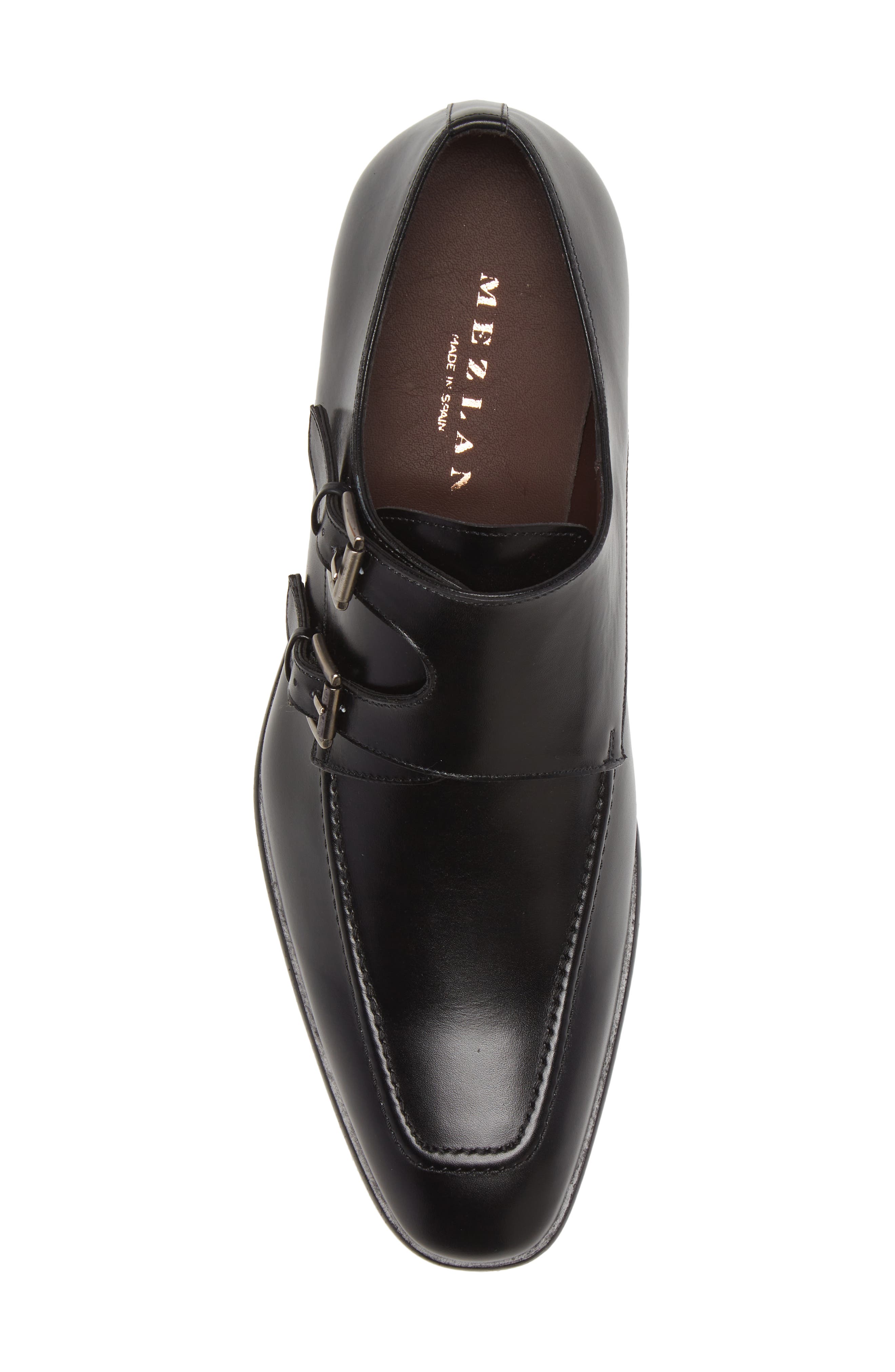 Mezlan Leather Double Monk Strap Shoe, Alternate, color, 