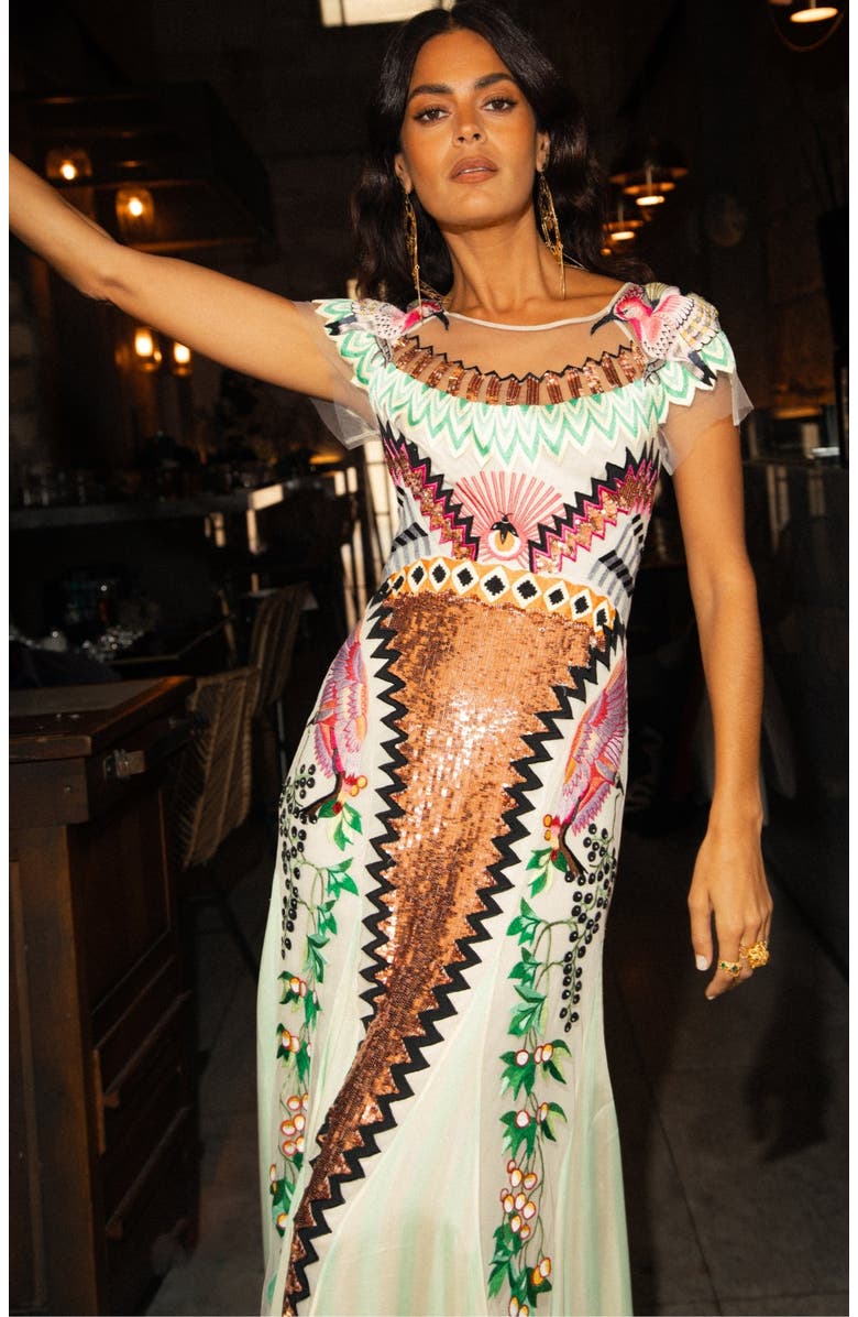 Temperley London Talia Dress, Alternate, color, Seashell