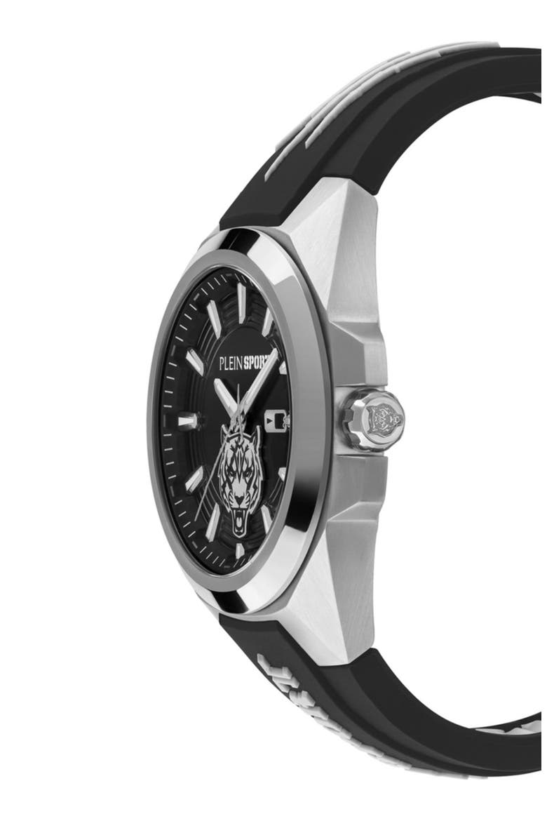 Tigermaster Quartz Silicone Strap Watch, 47mm, Alternate, color, STAINLESS STEEL