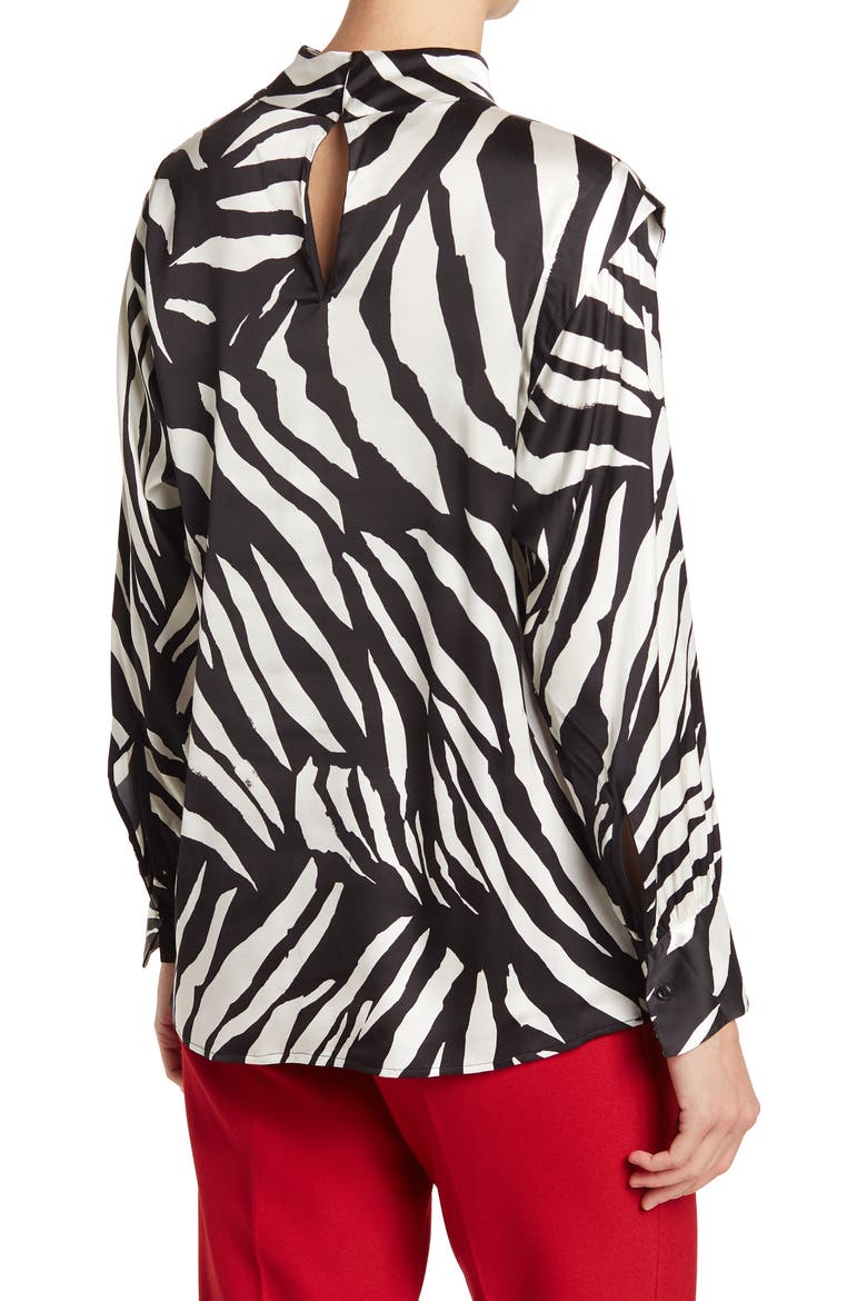 Hugo Boss Ibery Printed Blouse, Alternate, color, BLACK FANTASY