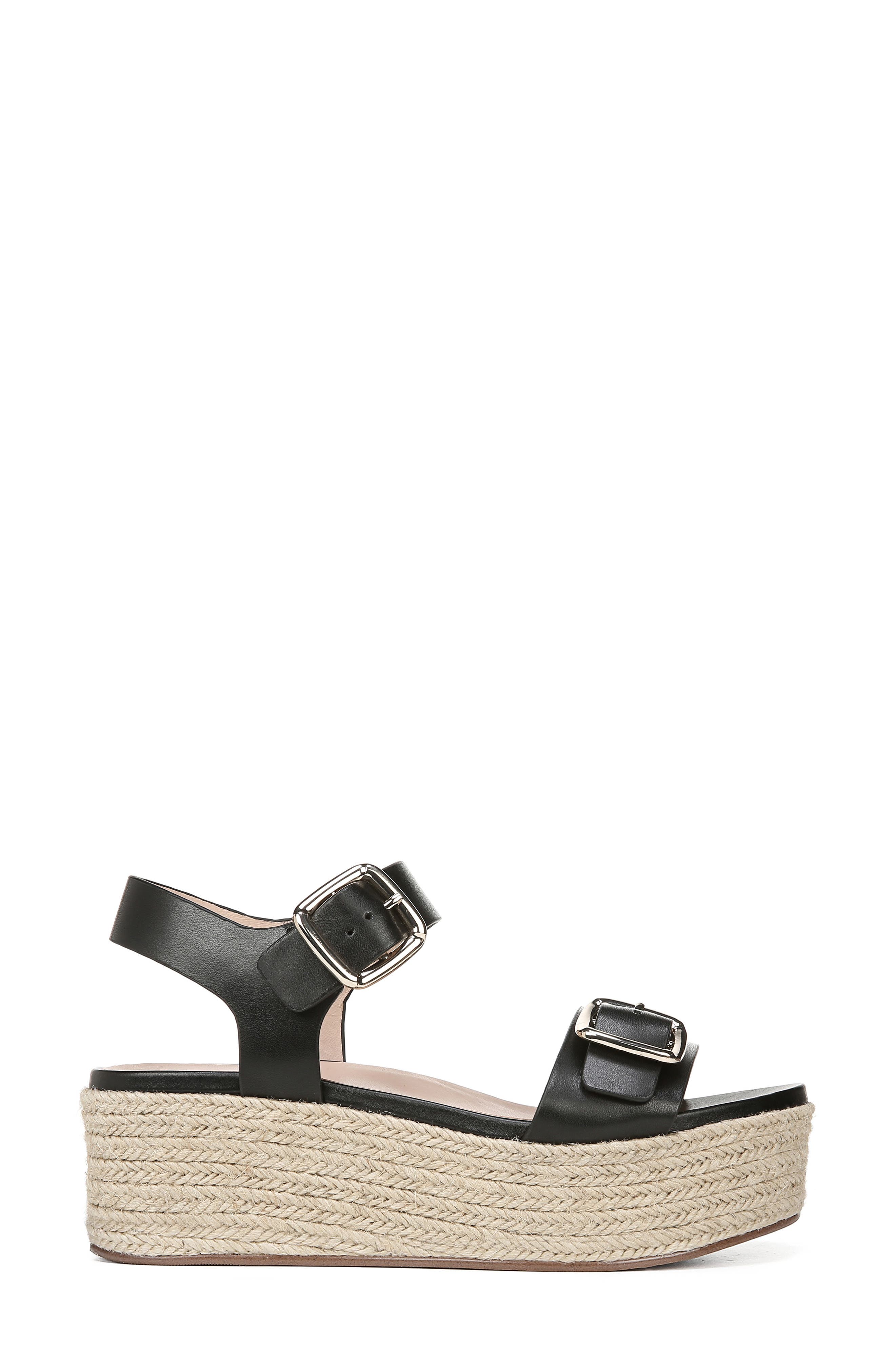 27 Edit Jovana Espadrille Platform Sandal, Alternate, color, BLACK LEATHER