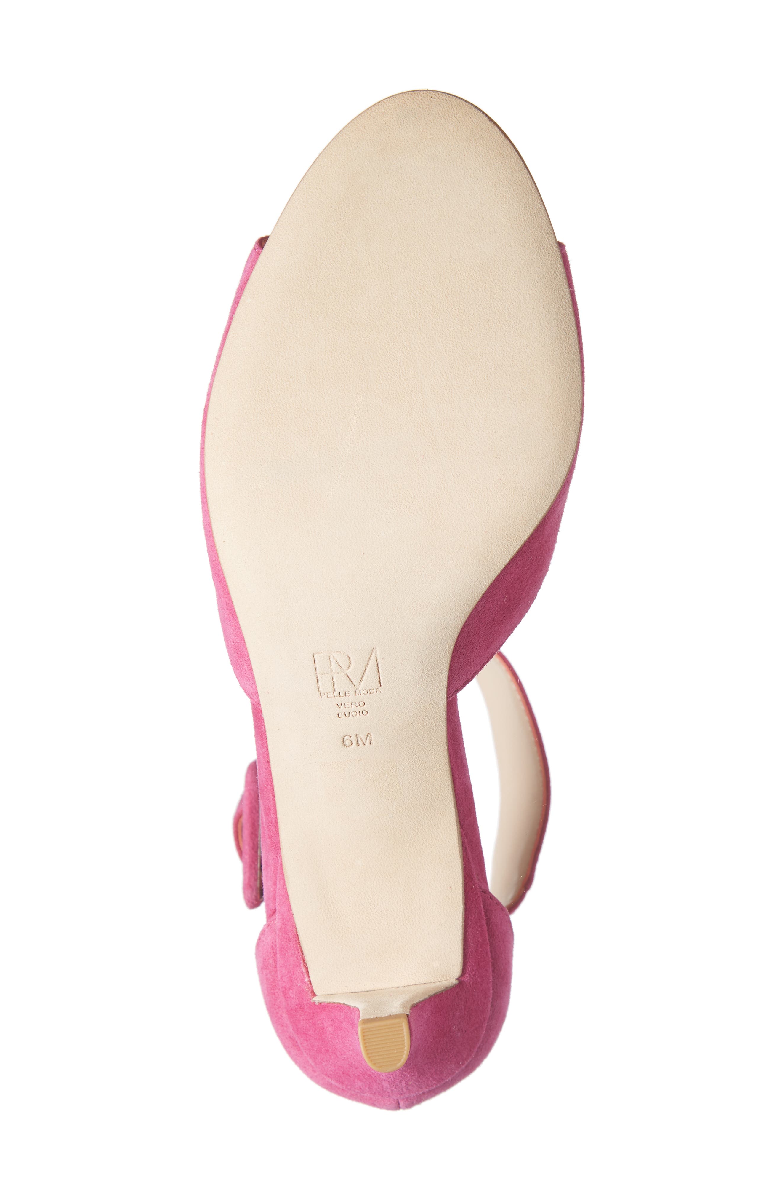 'Berlin' Ankle Strap Sandal, Alternate, color, MAGENTA SUEDE