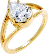 BY ADINA EDEN Moissanite Pear Double Band Ring