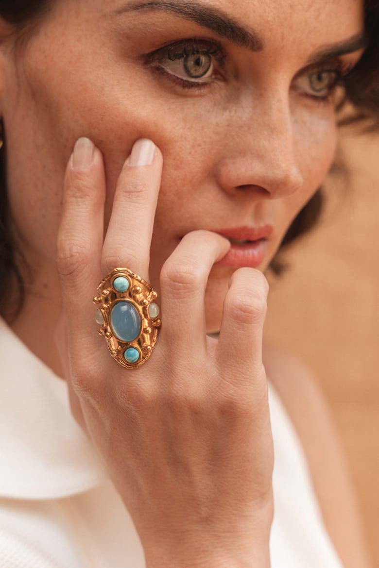 Little Byzance Ring, Alternate, color, BLUE