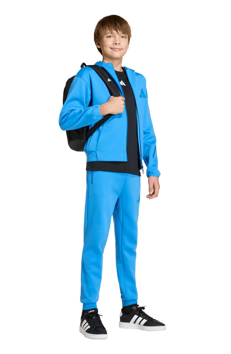 adidas Originals Kids' Z-N-E Primeknit Hoodie, Alternate, color, Ray Blue/ Bright Royal