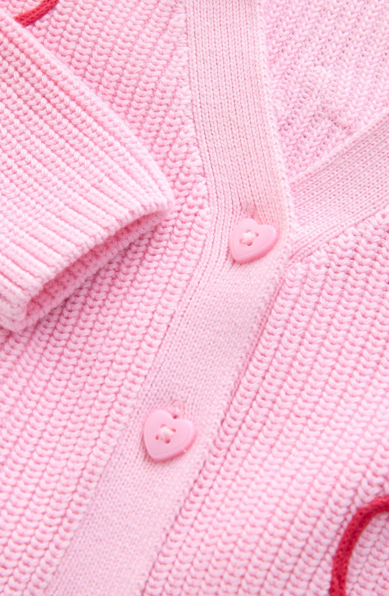 NEXT Kids' Lovebug Embroiderd Cotton Cardigan, Alternate, color, Pink