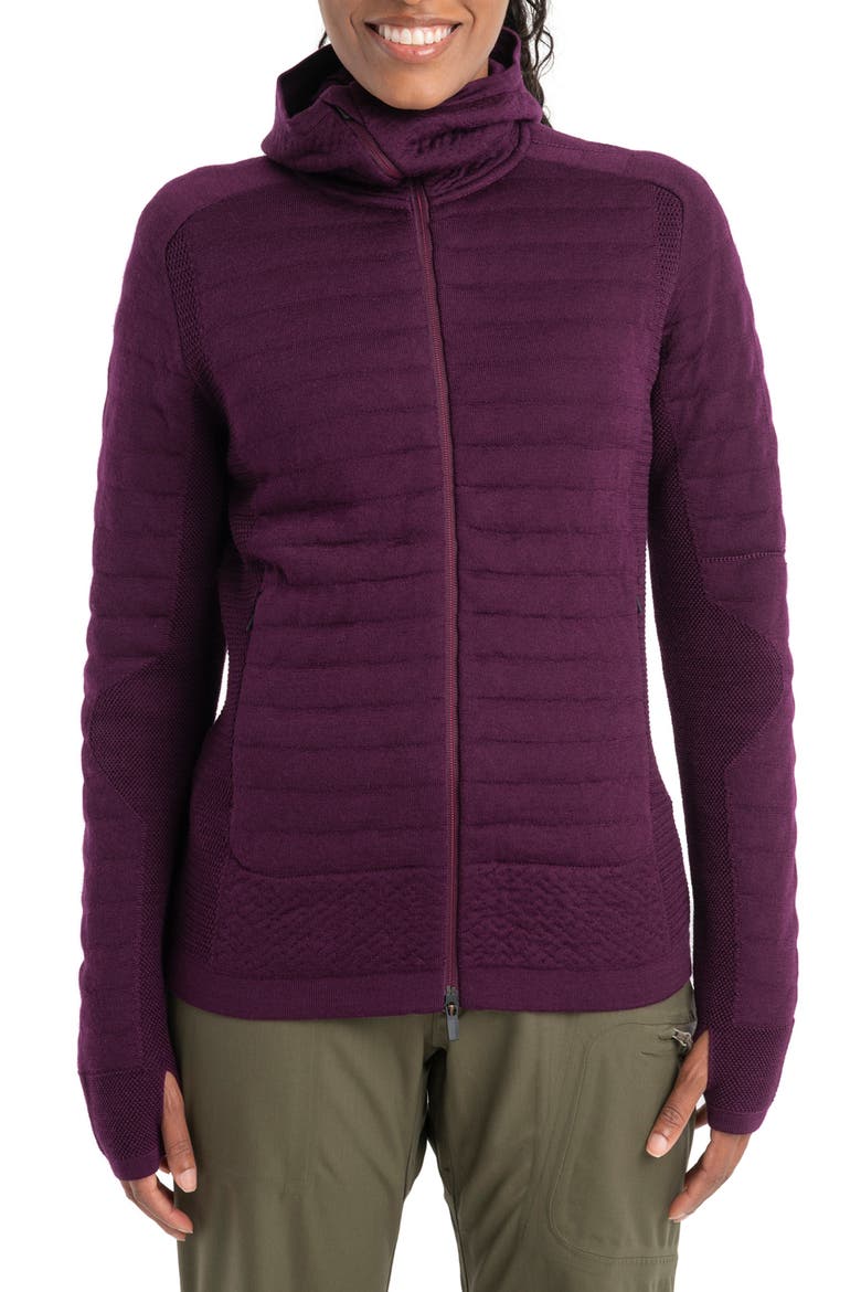 ZoneKnit Wool Blend Zip Hoodie, Main, color, NIGHTSHADE