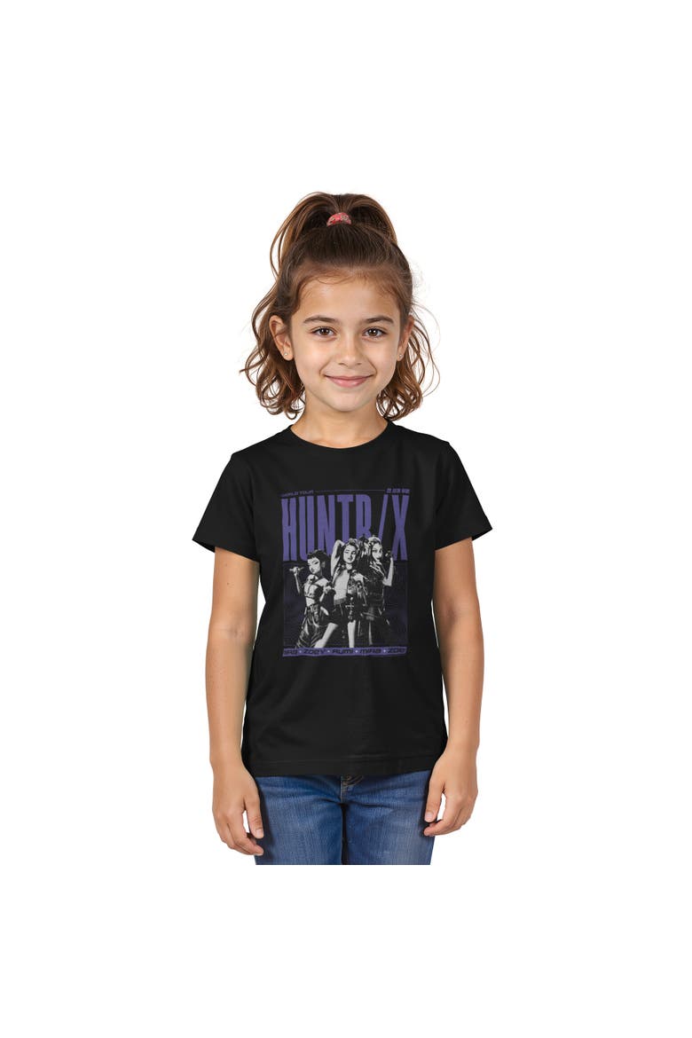 Girls' Huntrix World Tour T-Shirt, Main, color, Black