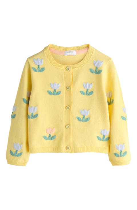Kids' Tulip Embroidered Cardigan (Baby, Toddler & Little Kid)