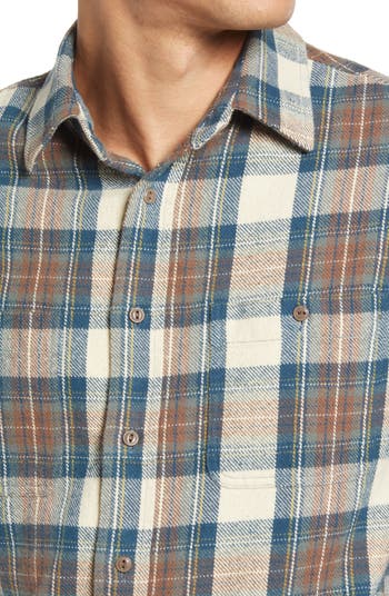 Two-Pocket Long Sleeve Flannel Button-Up Shirt