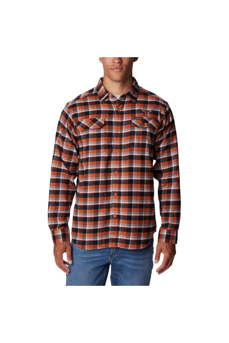 Burnt Orange Texas Longhorns Flare Gun Flannel Long Sleeve Shirt, Main, color, Burnt Orange