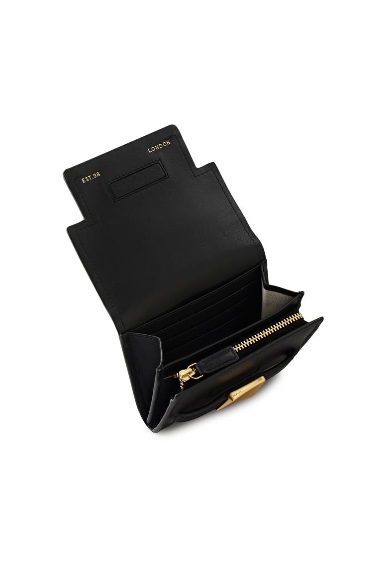 The Christina Medium Flapover Wallet, Alternate, color, Black