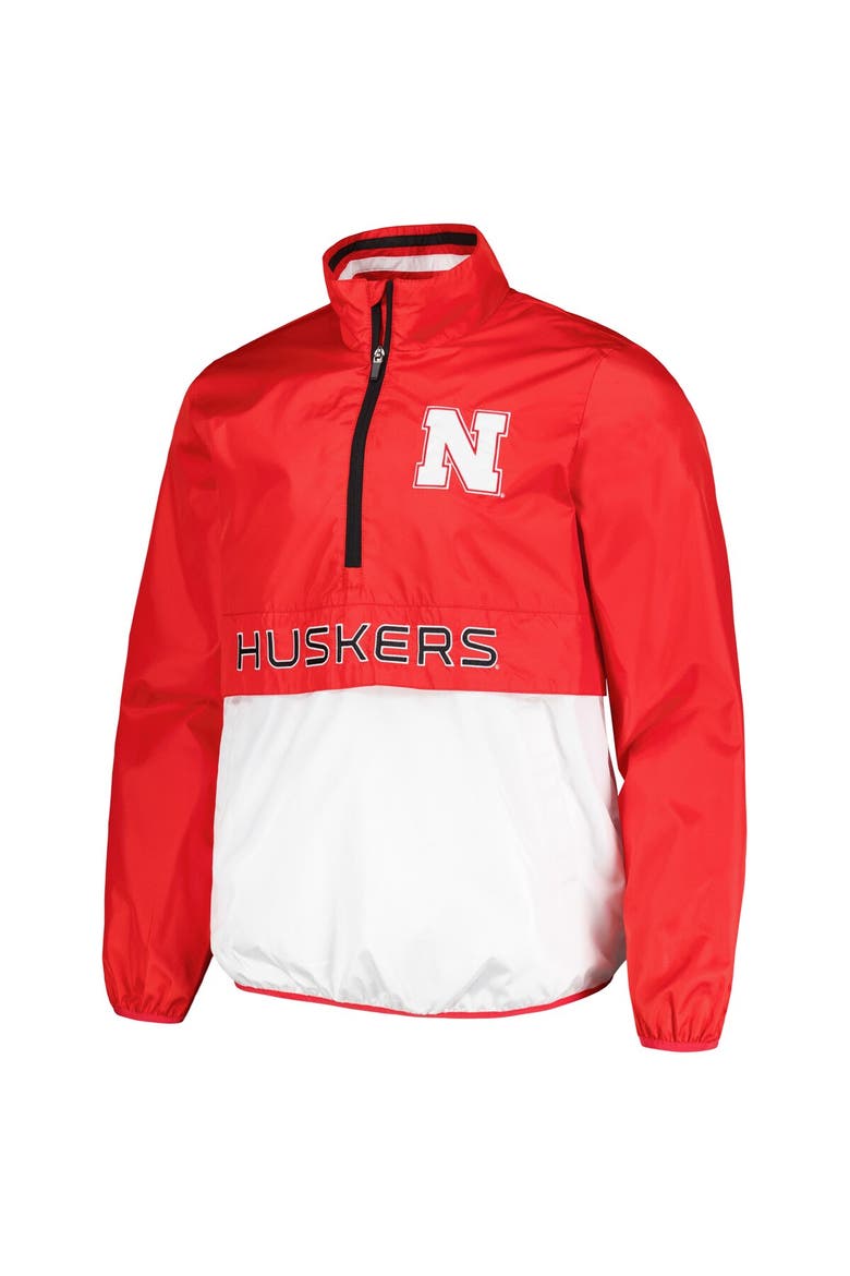 Men's G-III Sports by Carl Banks Scarlet Nebraska Huskers Cornerman Half-Zip Top, Alternate, color, Scarlet