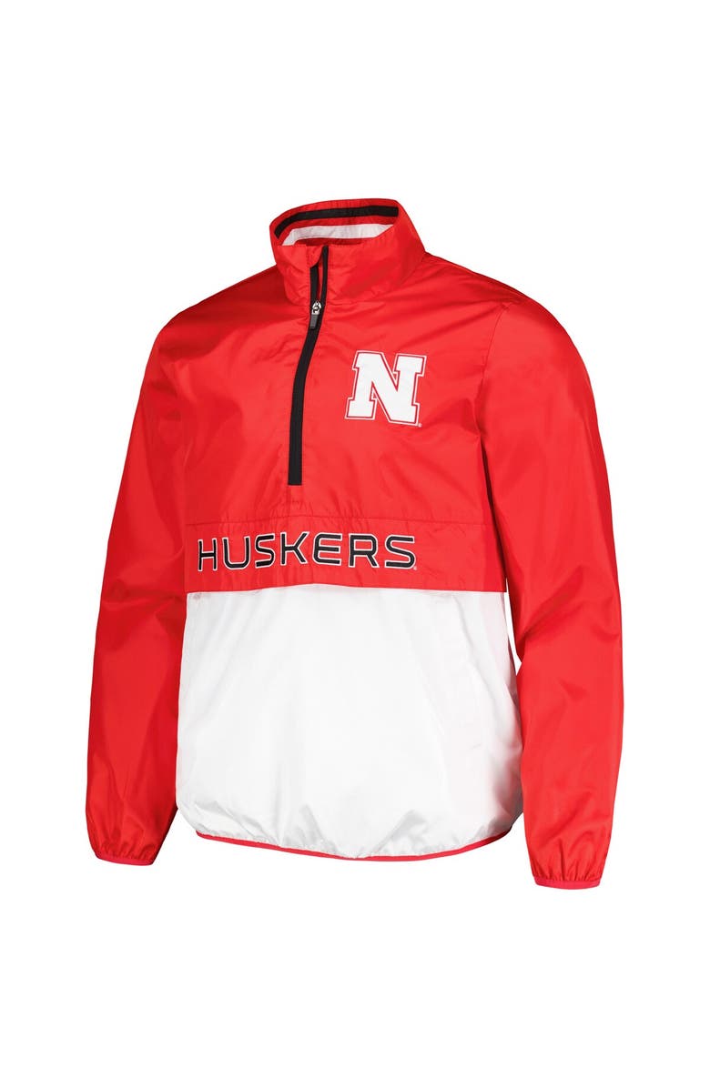 G-III SPORTS BY CARL BANKS Men's G-III Sports by Carl Banks Scarlet Nebraska Huskers Cornerman Half-Zip Top, Alternate, color, Scarlet