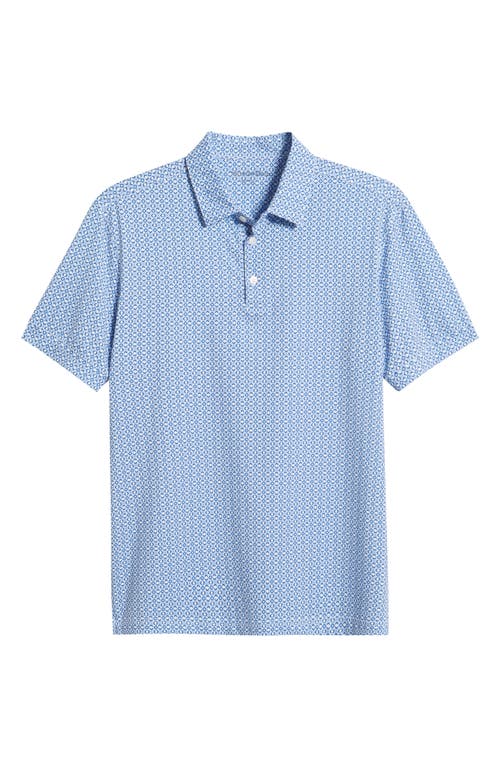 Mizzen + Main Mizzen+main Versa Trim Fit Geo Print Performance Golf Polo In Blue