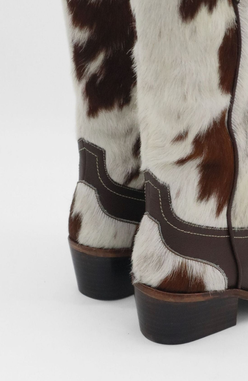 Stivali New York Nirvana Western Cowboy Boots In White/brown