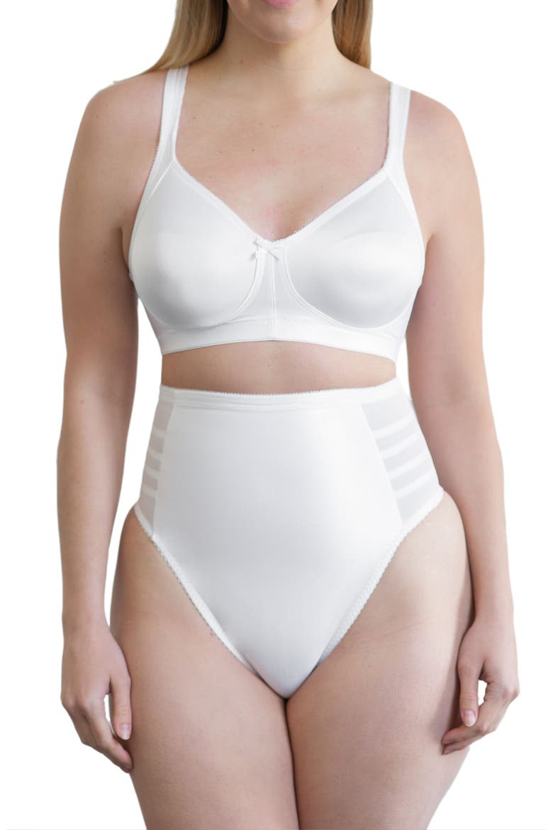 Firm Shaping High Waist Thong, Alternate, color, White
