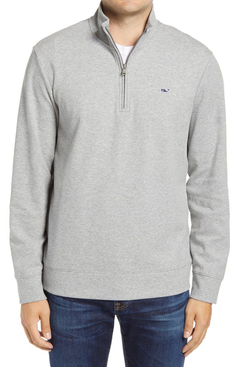 vineyard vines Coopers Town Stripe Quarter Zip Pullover, Main, color,