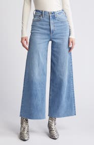 rag & bone Flexi Sofie Raw Hem High Waist Wide Leg Jeans