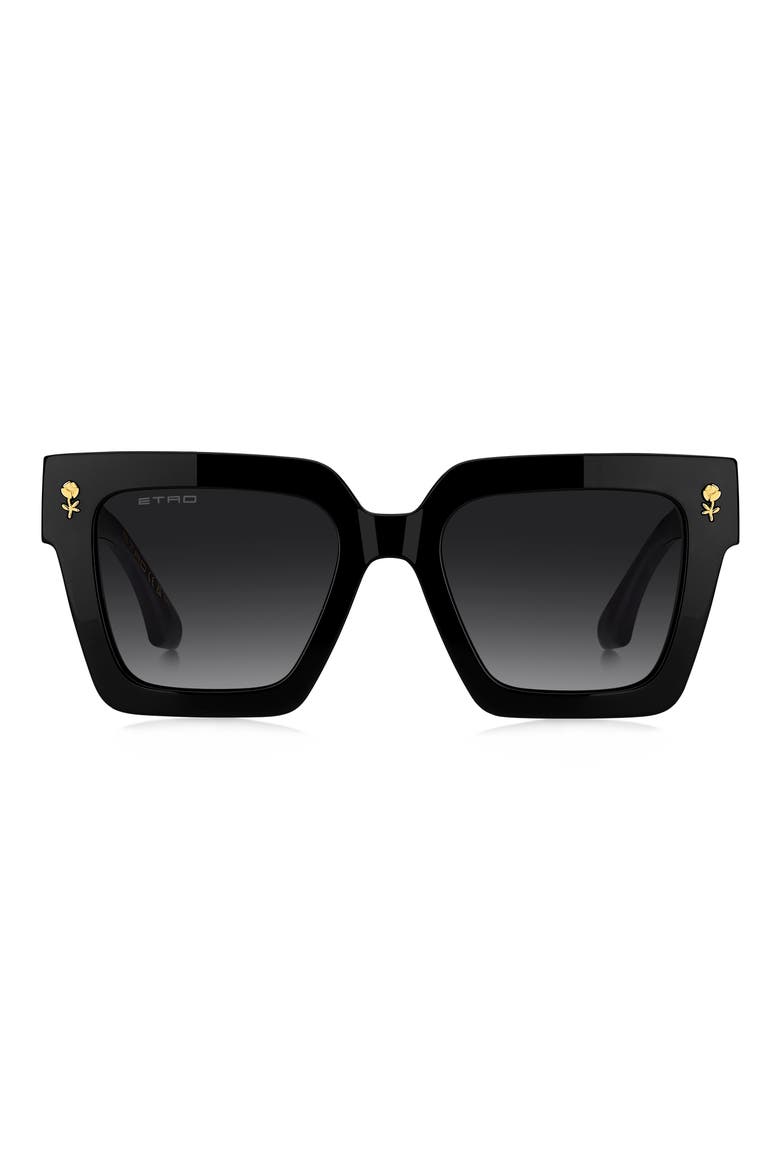 52mm Square Sunglasses, Main, color, BLACK MULTI