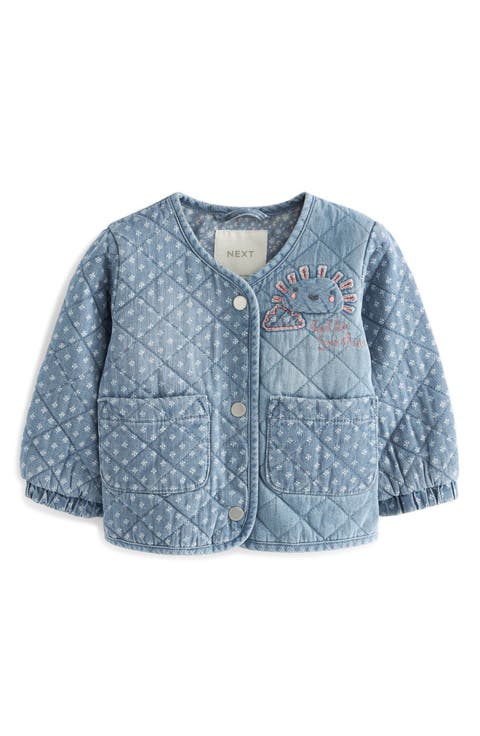 Kids
 Embroidered Quilted Denim Liner Jacket (Toddler 
Little Kid)