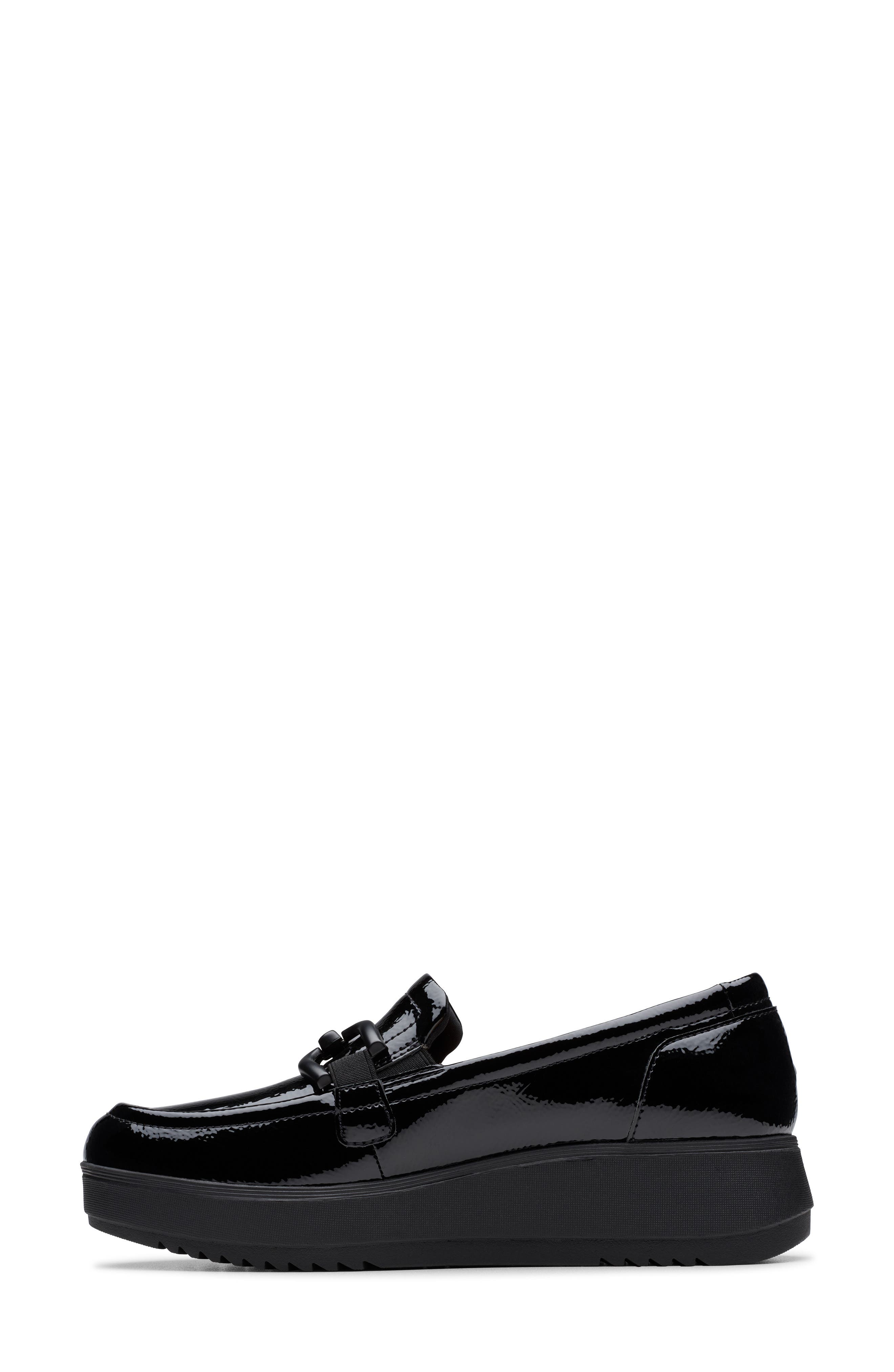 Clarks<sup>®</sup> Zylah Patent Loafer, Alternate, color, Black Crinkle Patent